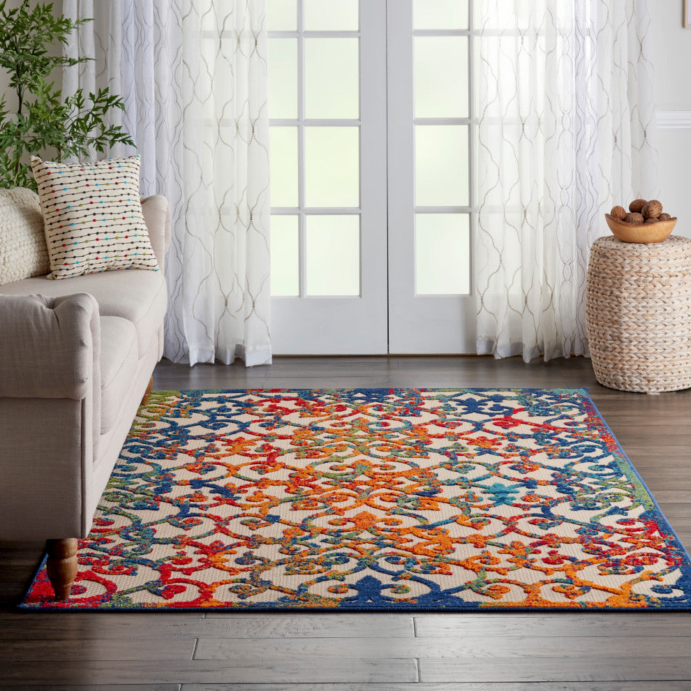 Nourison Aloha 6' x 9' Multicolor Contemporary Area Rug