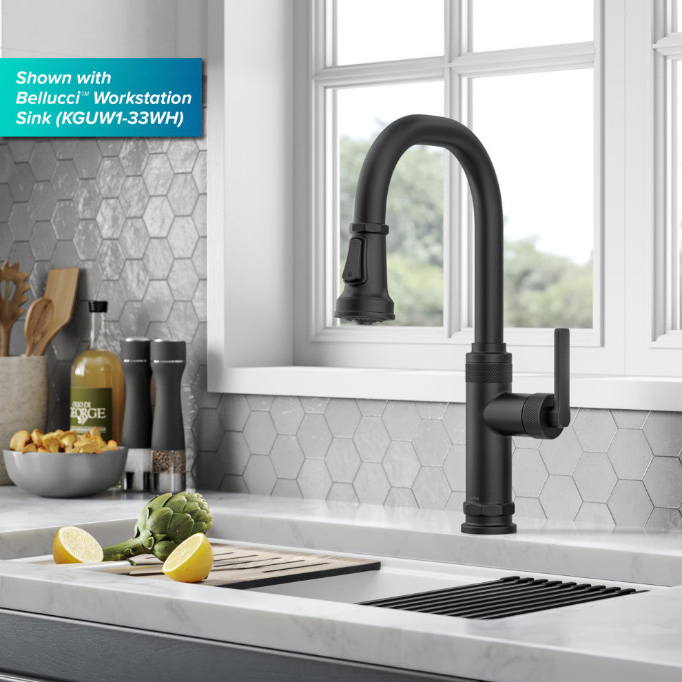 Sellette Pull-Down Kitchen Faucet, Matte Black, Model Kpf-4102mb