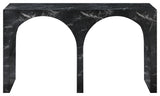 Faenza Concrete Console Table, Black, Marble Finish