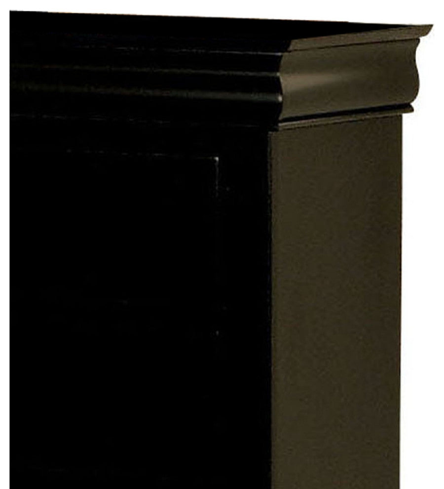 Benzara BM177809 Wooden Dresser With 6 Drawers, Black