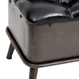 vidaXL Storage Bench Storage Bench for Entryway with Backrest Black Faux Leather