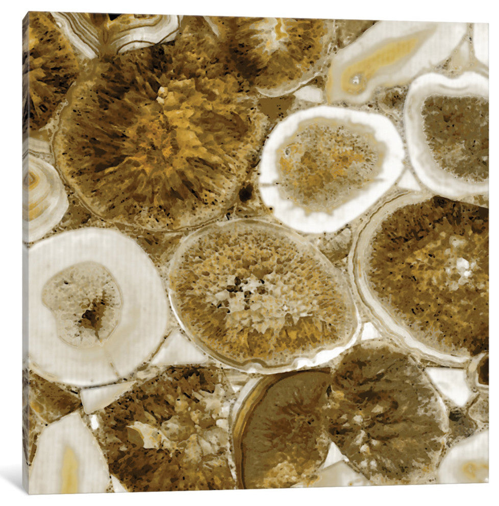 "Agate In Gold II" by Danielle Carson, Canvas Print, 12"x12"