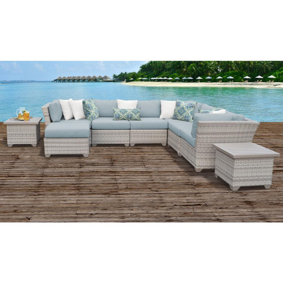 Fairmont 9 Piece Outdoor Wicker Patio Furniture Set 09c Spa