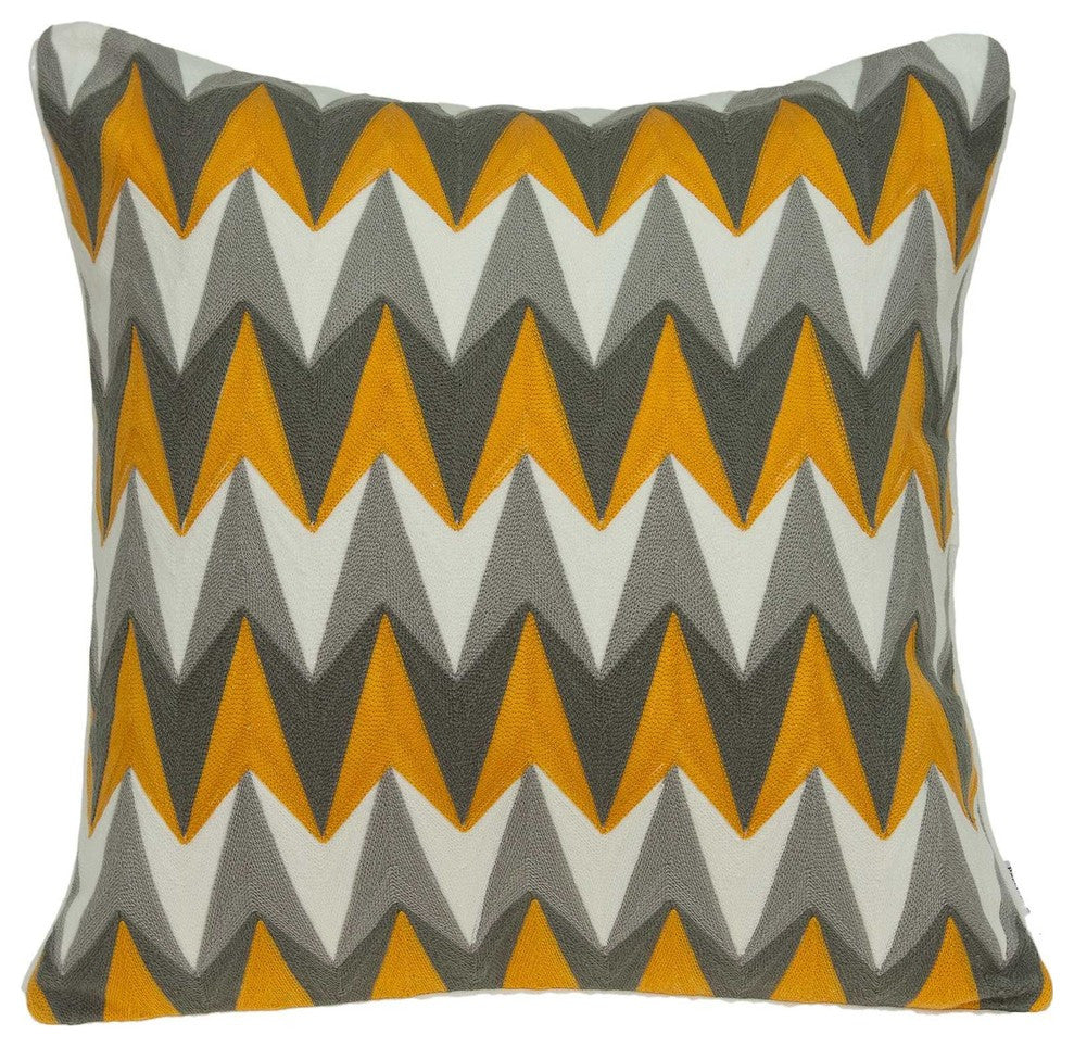 HomeRoots 20" x 7" x 20" Multicolor Cotton Pillow Cover With Poly Insert