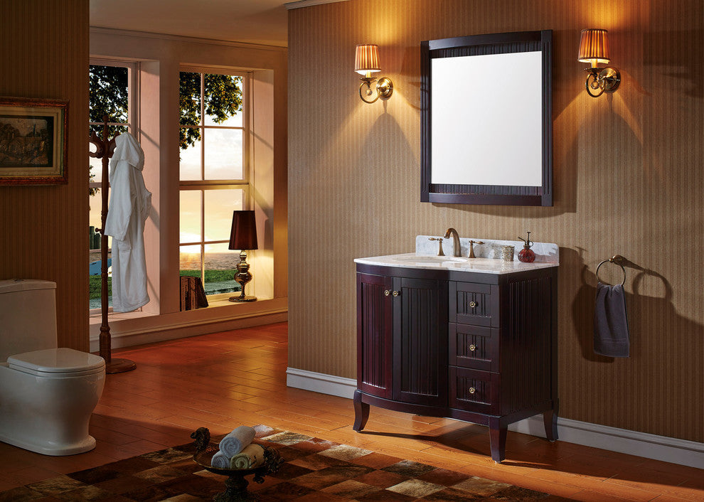 Khaleesi 36" Single Bathroom Vanity Set, Espresso