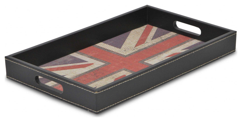 Union Jack Faux Leather Serving Tray