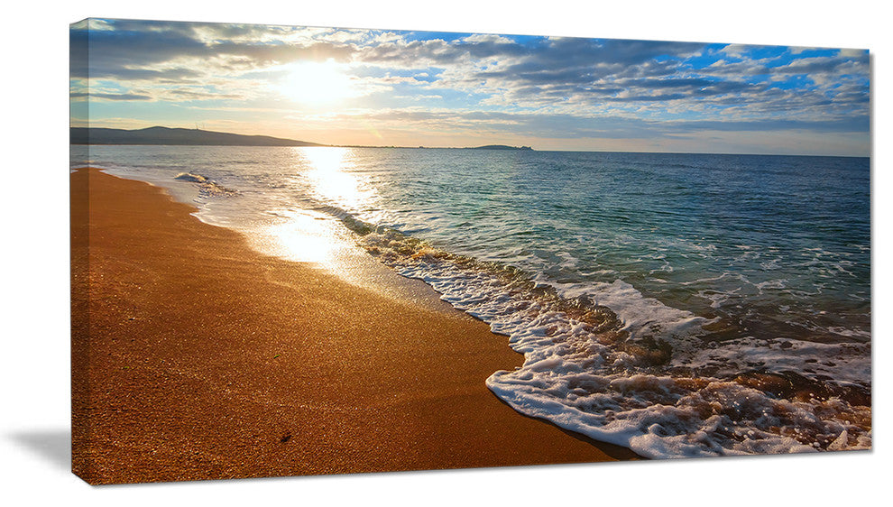 "Gili Island Tropical Beach" Seashore Canvas Print, 32"x16"