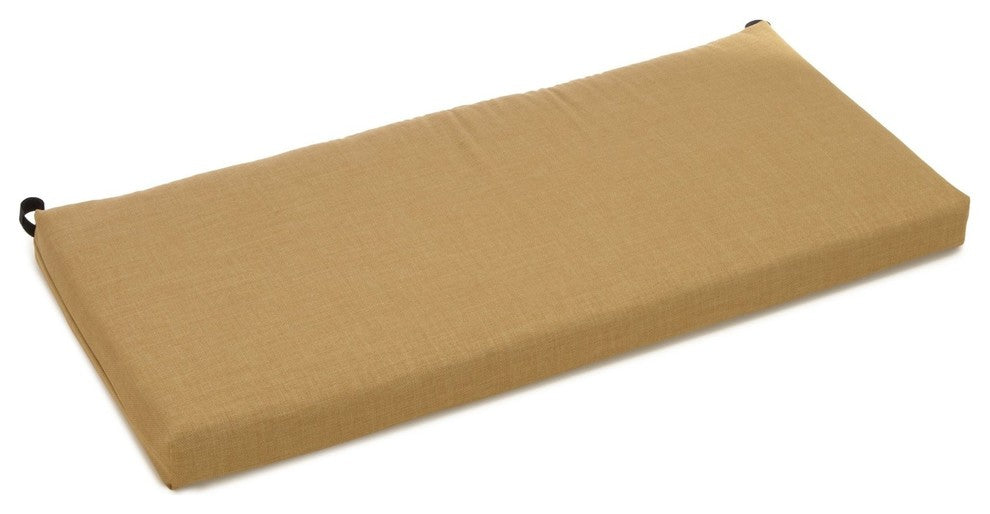 40"x19" Outdoor Spun Polyester Loveseat Cushion, Wheat