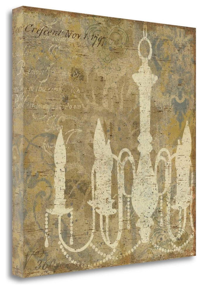 "Faded Ornate I Gray No Butterfly" By Pela Studio, Giclee on Gallery Wrap Canvas