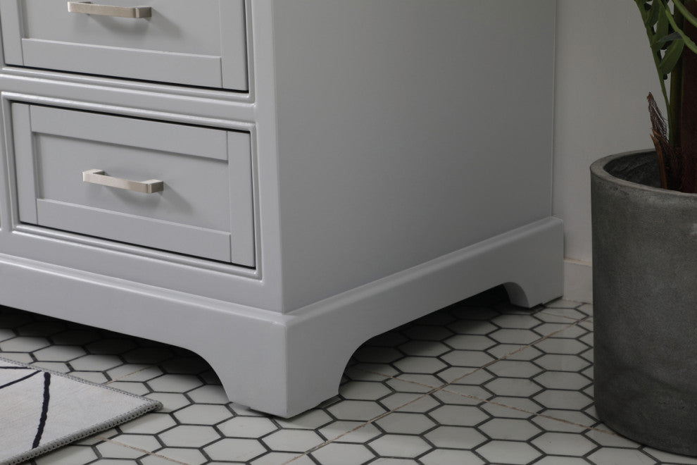 Amber Single Bathroom Vanity, Blue, Grey, 60"