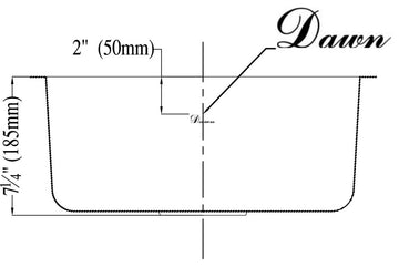 Dawn 3238 Stainless Undermount Rounded Prep/Bar Sink
