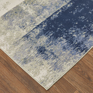 Takara Modern Abstract, Blue/Green/Ivory, 12'x15' Area Rug