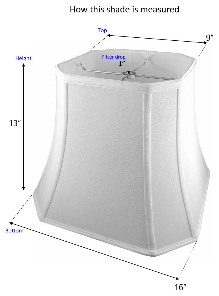 Garlander Square Bell Lampshade, 16"x9"x13"