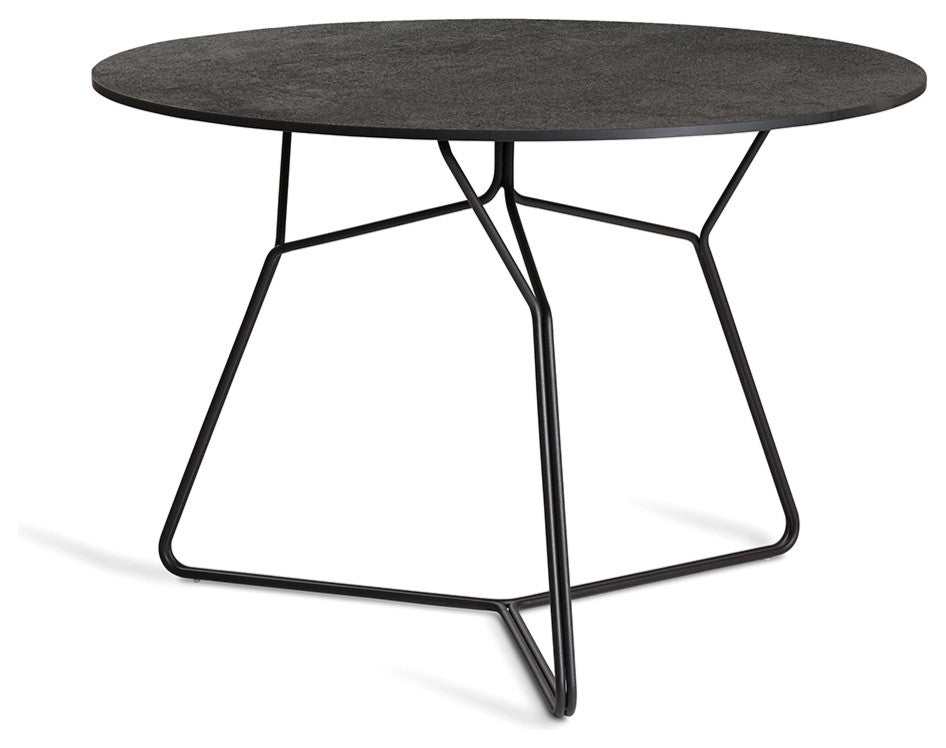 OASIQ Serac 105 Dining Table, Anthracite Frame, Ceramic Anthracite Top