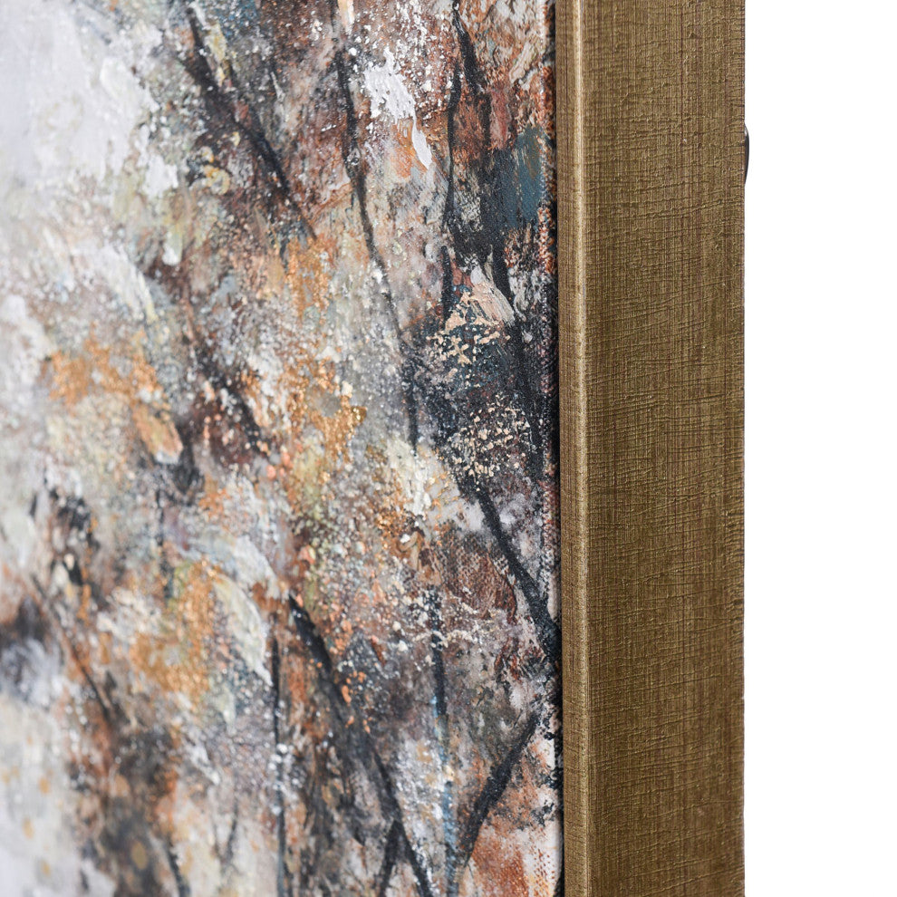 Plantation Trees Hand Painted Framed Canvas Art 60"Wx30"H2"D