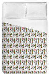 Feliz Navidad Llama Queen Brushed Poly Duvet Cover