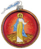 Hand Painted Jesus Cut Ball Glass Scenic Ornament