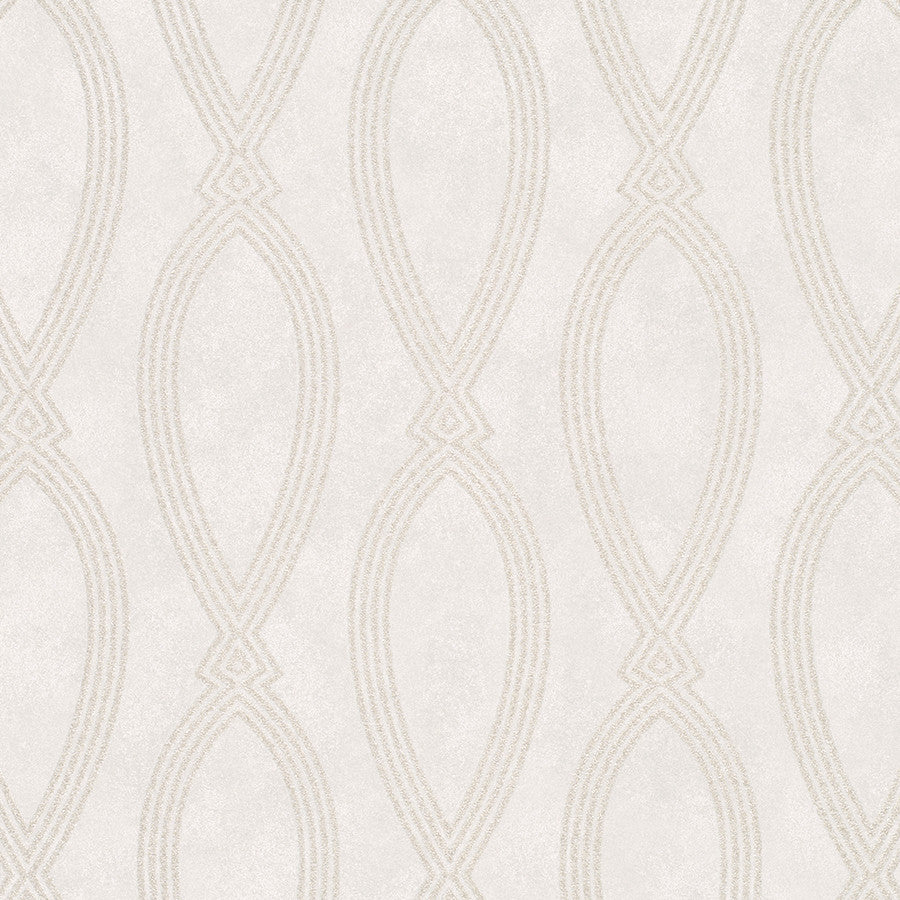 Abstract Geometric Textured Wallpaper, Featuring Chains And Oval Shapes, 32015