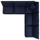 Modular Lounge Sectional Deep Sofa Set, Blue Navy, Modern, Outdoor Hospitality
