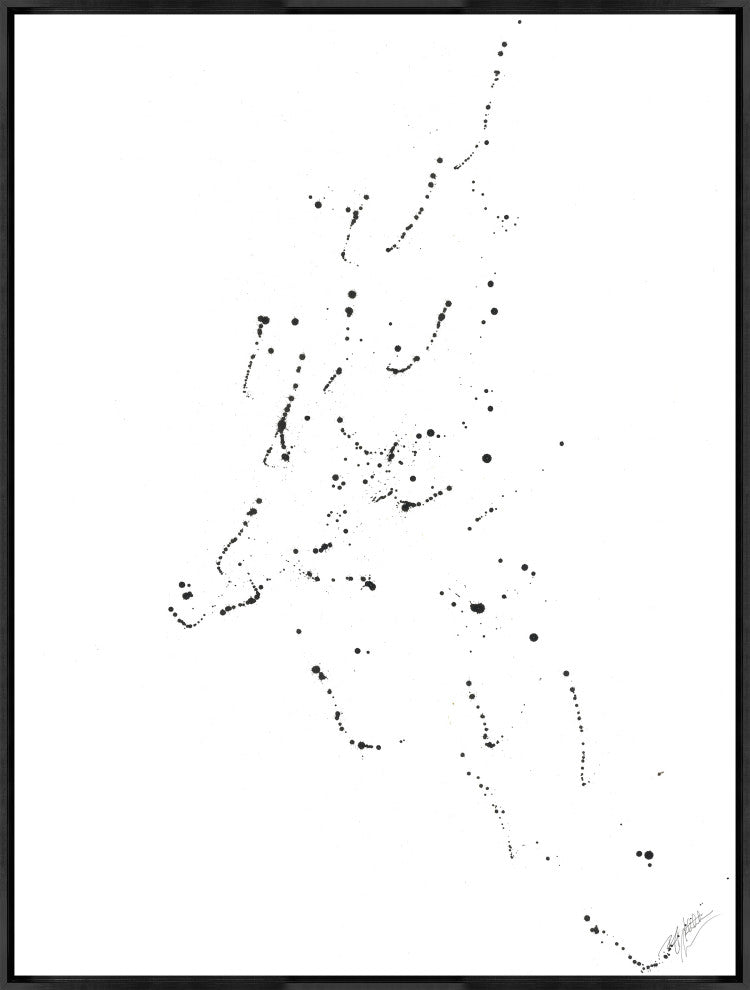 30x40 la danse des etoiles II, Framed Artwork, Black