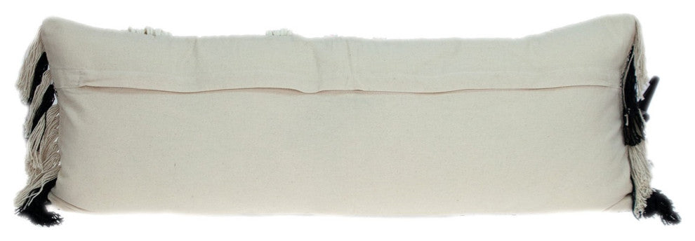 Black and White Geo Long Lumbar Throw Pillow
