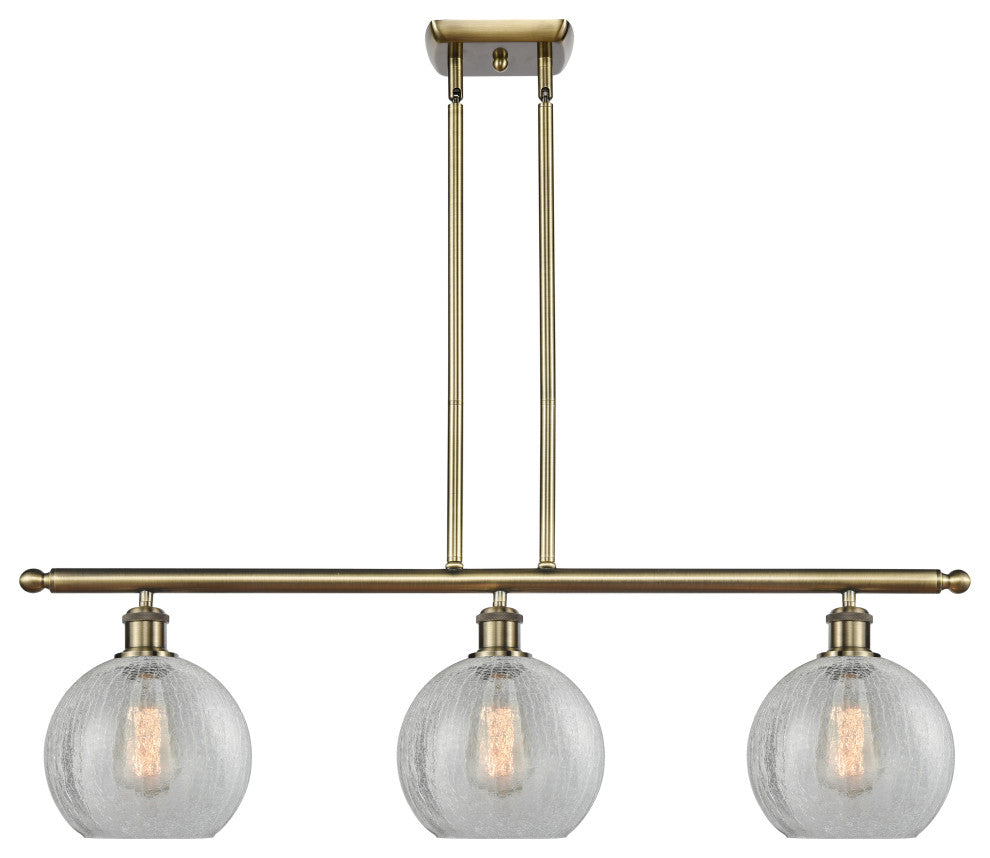 Innovations Lighting 516-3I-AB-G125-8-LED Athens 3 Light 36" Island Light