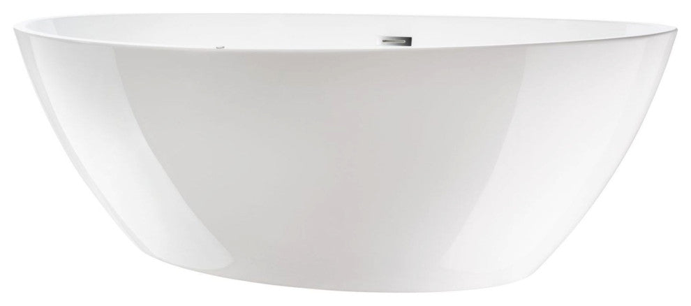 69" X 40" Acrylic Freestanding Soaking Bathtub With Air Bath System