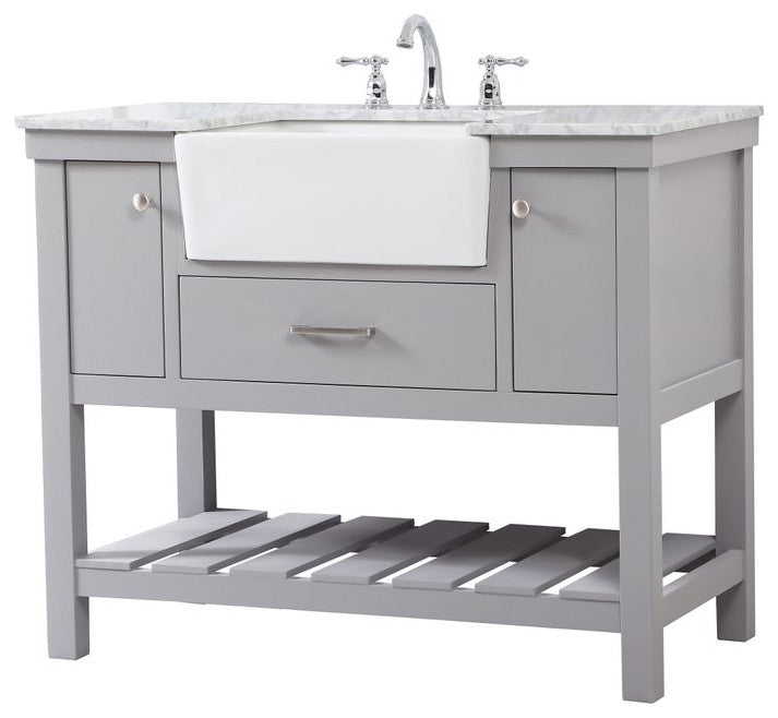 Home Living 22" Farmhouse Grey-Light Bathroom Vanity