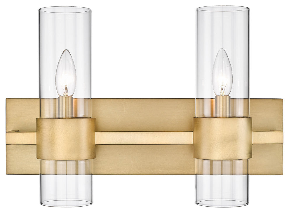 Zlite 343-2V-RB 2-Light Vanity, Clear