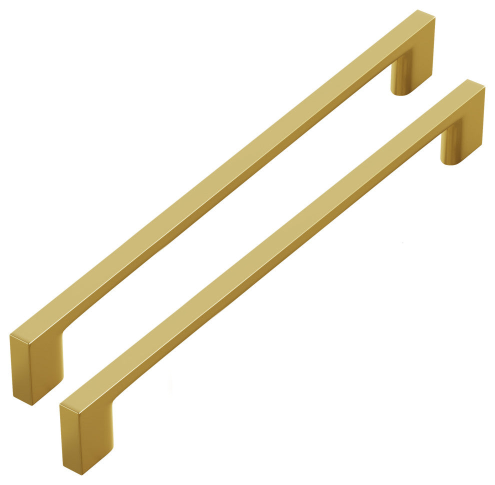 Dowell Series 3008 Handles, 192mm/7.6" CTC, 10-Pack, Brushed Brass