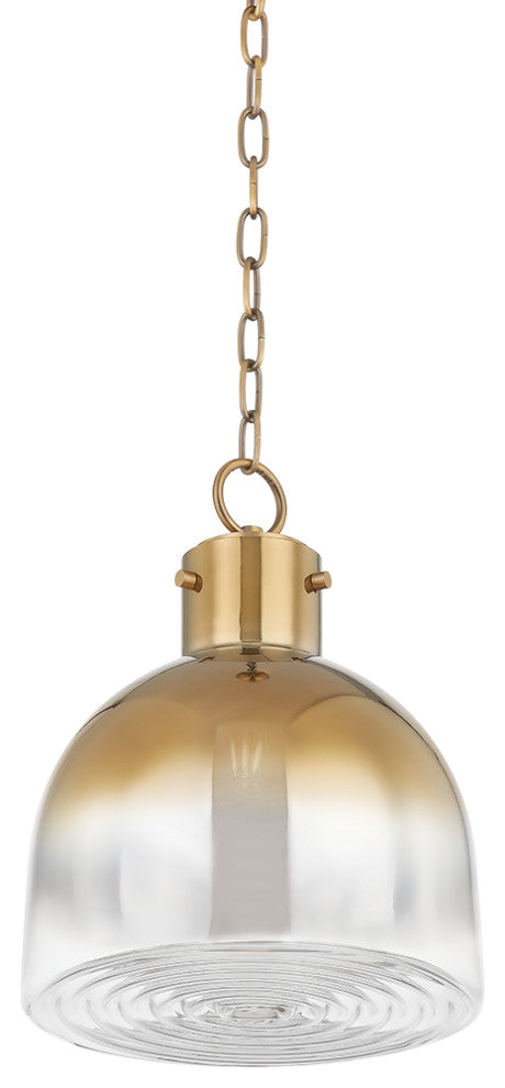 1-Light Pendant, Patina Brass