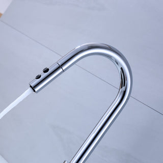 Luxier KTS21-T Single-Handle Pull-Down Sprayer Kitchen Faucet, Chrome