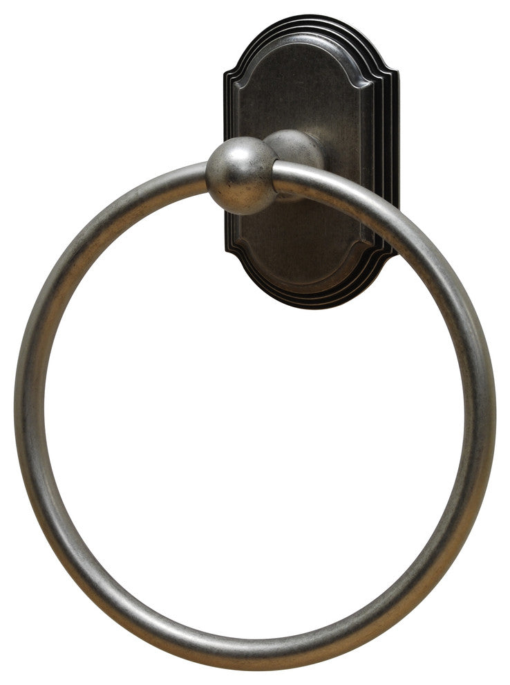 Ridgeview Towel Ring, Aged Pewter