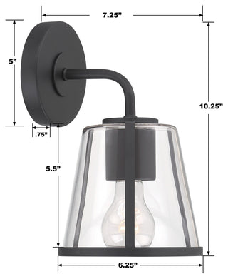 Fulton 1-Light Black Bathroom Vanity