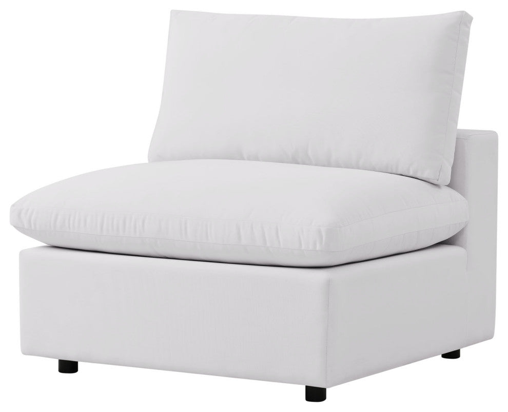 Modular Lounge Sectional Deep Sofa Set, White, Modern, Outdoor Hospitality