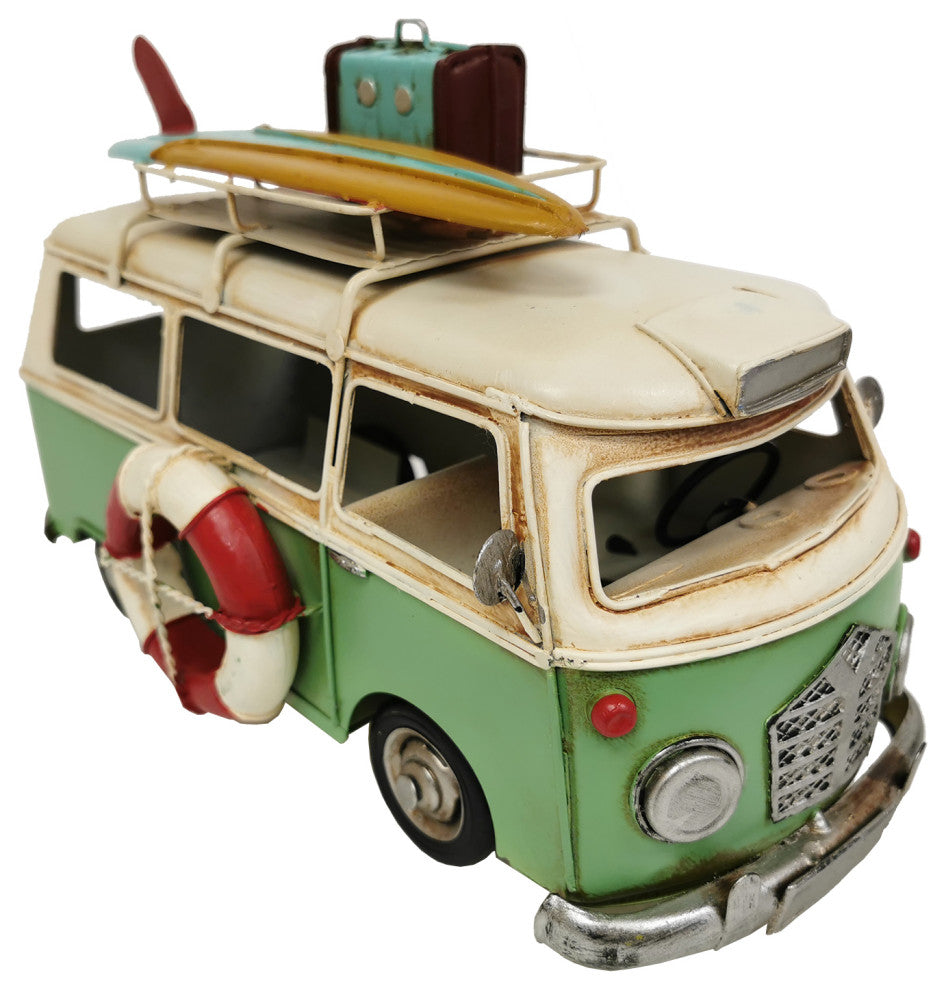 VW Green Metal Bus Model
