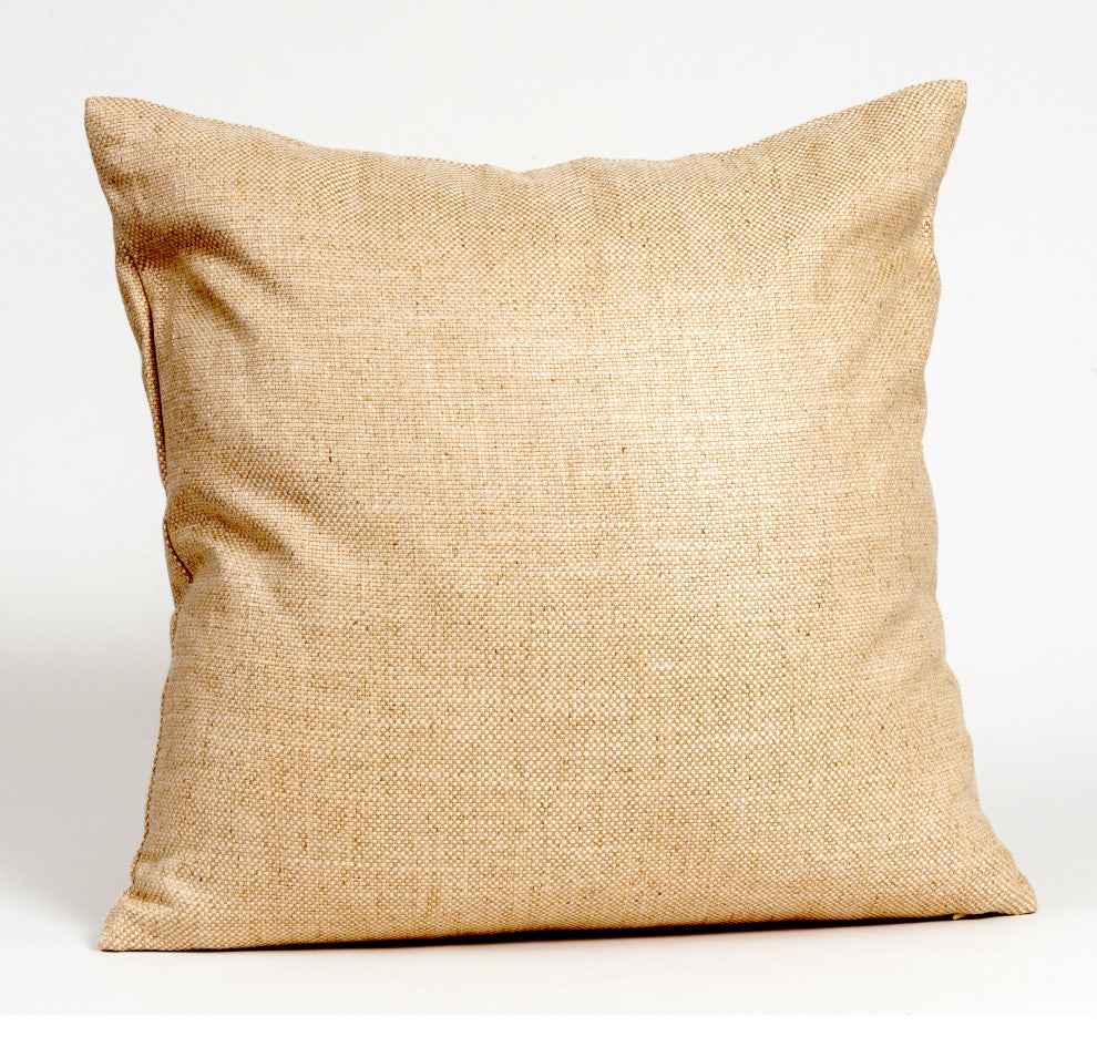 Beige luxurious pillow cover with decorative trim, Throw pillow cover, 22x22