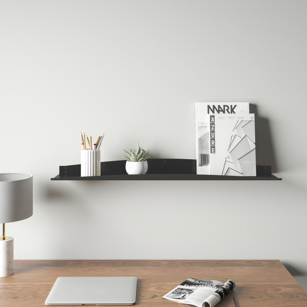 Harry Wall Mounted Shelves, Black, 36"