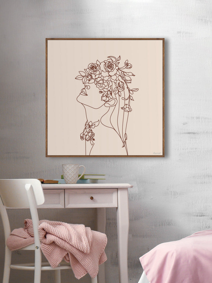 "My Desire" Floater Framed Painting Print on Canvas, 40x40