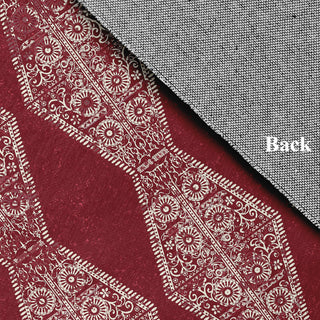 Pyramid Stripe Chenille Rug, Dark Red, 5'x7'