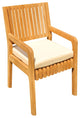 9-Piece Outdoor Teak Dining Set: 72" Round Table, 8 Maldives Chairs