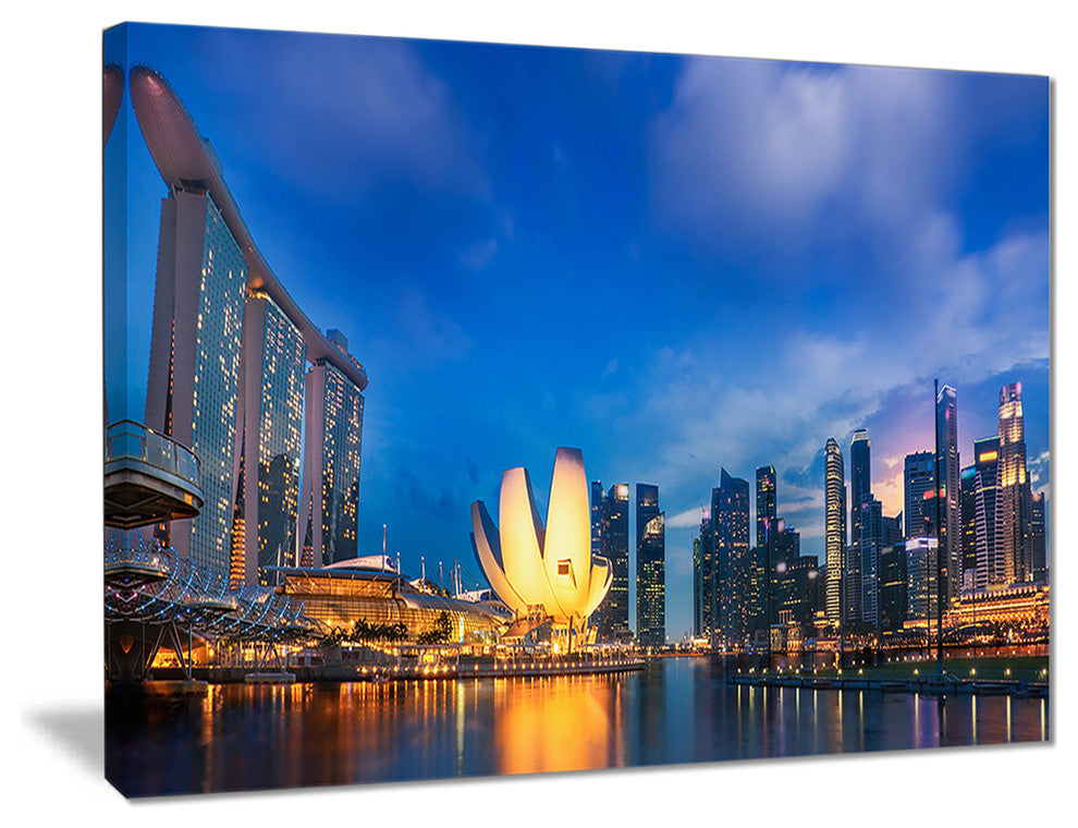 "Landscape of Singapore" Cityscape Canvas Photo Print, 40"x30"