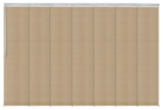 Bisque 7-Panel Track Extendable Vertical Blinds 110-153"W