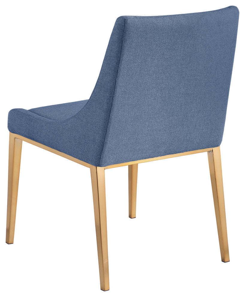 Haines Polyester Fabric Dining Chair, Navy