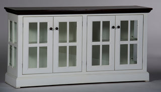 63" West Winds Credenza, Base: Smokey Blue, Top: Caribbean Rum