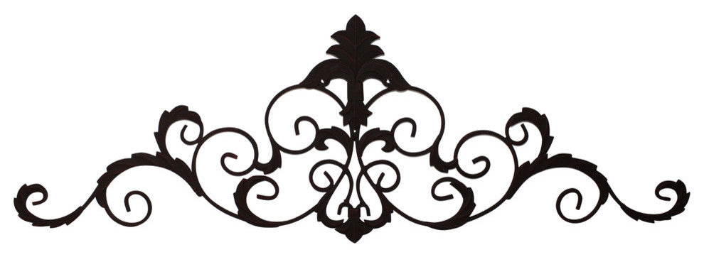 Antique Brown Scroll Horizontal Wall Grille