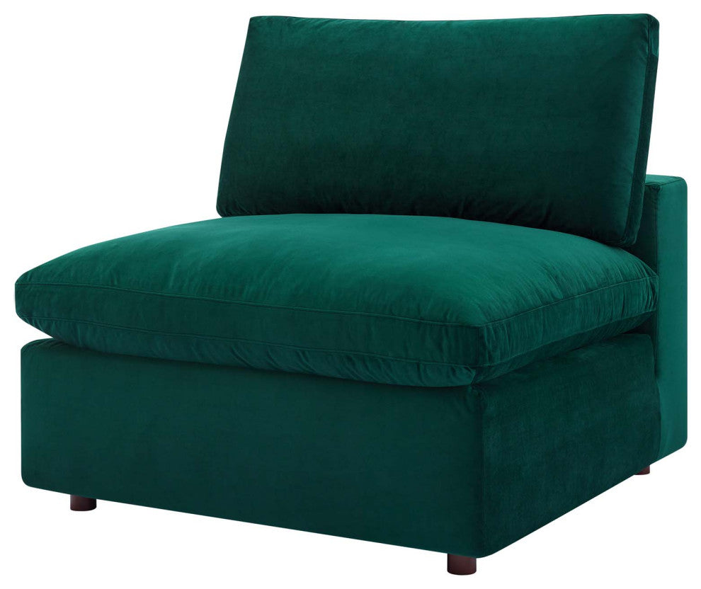 Sectional Sofa Set, Velvet, Green, Modern, Living Lounge Hotel Lobby Hospitality