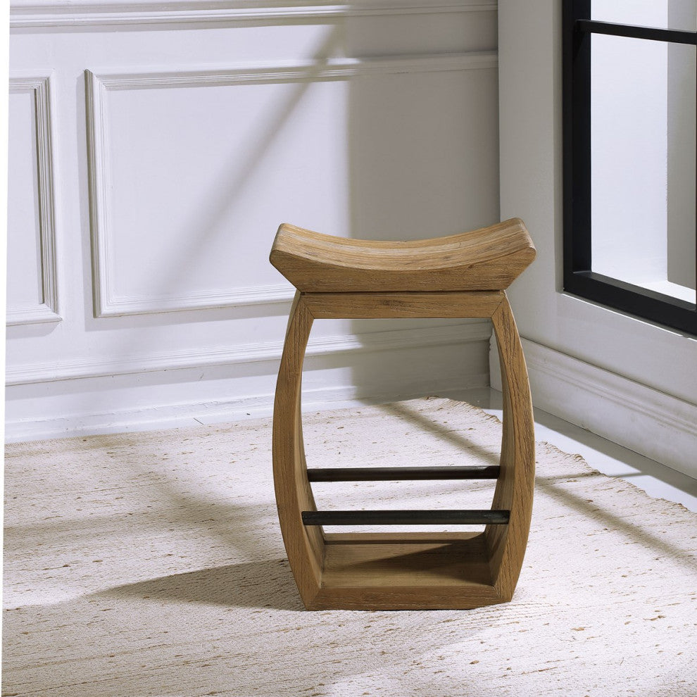 Uttermost Connor Modern Wood Counter Stool 24988