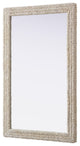 Elegant Lighting MR4A3555 Marlowe 35"W x 55"H Rectangular Flat - Linen White