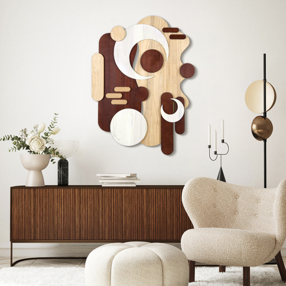 "Sands Serenade" Hand Made Wood Abstracts Wall Art, Ap-102b-4030-02